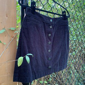 ✨2/$15 or 3/$20✨ Wilfred Free Black Corduroy Button Miniskirt